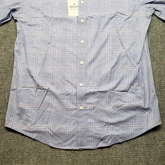 UNTUCKit Billsboro Shirt Mens LT Slim Fit Purple Blue Button Up Long Sleeve New - Picture 3 of 10